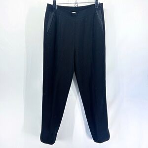 Forte_forte Black Wool Mesh High Rise Tapered Pants Quiet Luxury Updated Basic